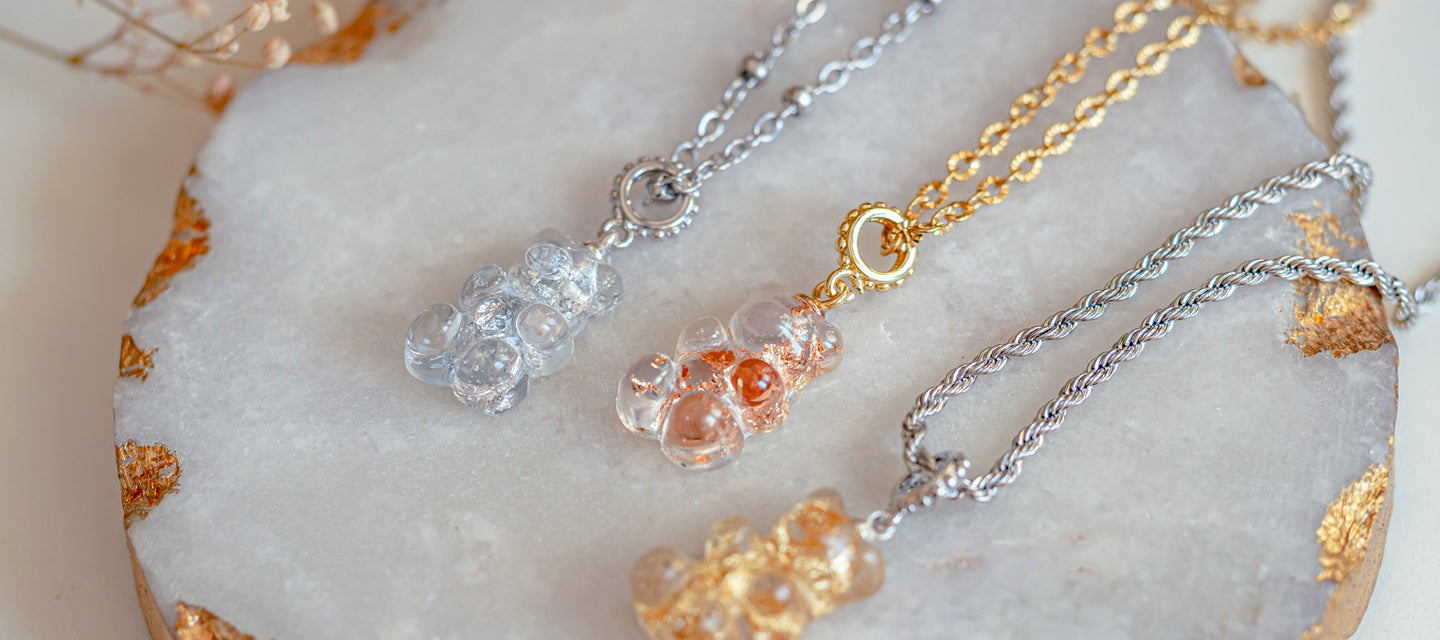 Original jewellery inspired by sweets, gummy bears and candies.  Gummy bears are the sweetest accessory this season!