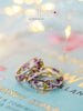 Handmade Dried pink heather flower resin ring - 13th Psyche