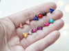 Handmade Glitter button stud earrings, Stainless steel - 13th Psyche