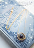 Handmade Galaxy inspired asteroid gold spinner necklace - 13th Psyche