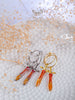 Handmade Stained glass inspired Sword hoop earrings - 13th Psyche