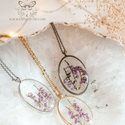 Miniature terrariums / Dried flowers jewelry - 13th Psyche