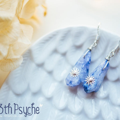 Quartz and crystal earrings - 13th Psyche