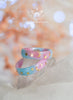 Handmade Blue and Pink Celestial Moon Stars Resin Ring - 13th Psyche