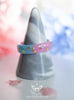 Handmade Blue and Pink Celestial Moon Stars Resin Ring - 13th Psyche