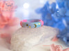 Handmade Blue and Pink Celestial Moon Stars Resin Ring - 13th Psyche