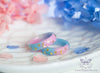 Handmade Blue and Pink Celestial Moon Stars Resin Ring - 13th Psyche