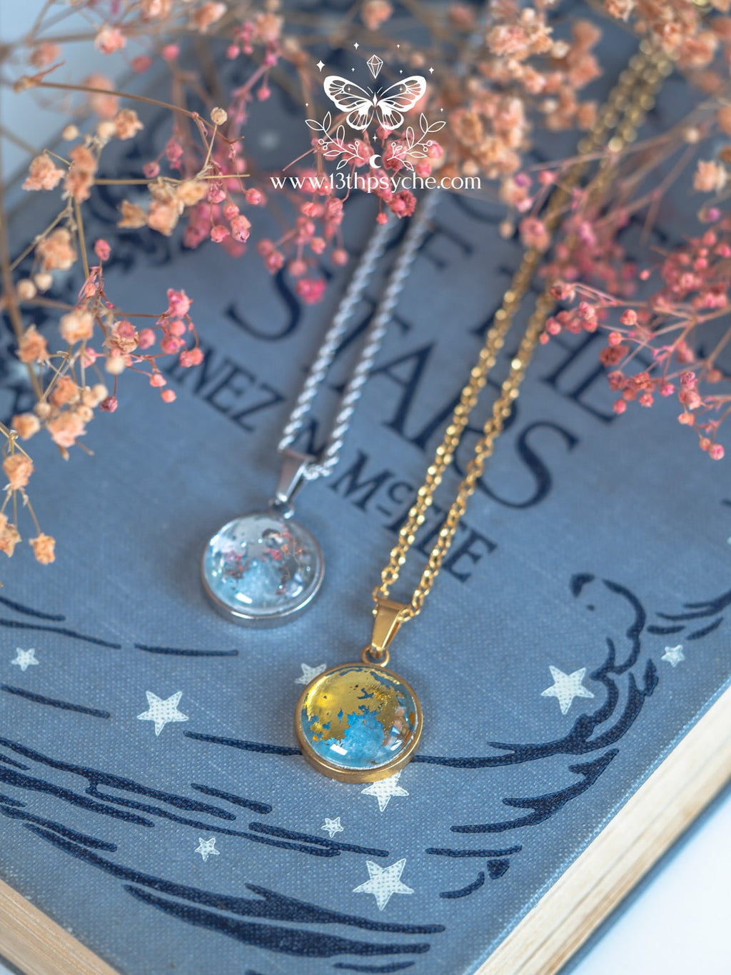 Handmade Full Moon Pendant necklace (16mm) - 13th Psyche