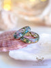 Handmade Ocean inspired resin ring with tiny shells - 13th Psyche