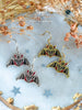 Handmade Stained glass inspired Bat dangle earrings - 13th Psyche