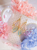 Handmade Stained glass inspired blue and pink Fairy Wing Resin Earrings - 13th Psyche