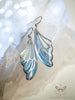 Handmade Stained glass inspired Ice fairy wing earrings - 13th Psyche