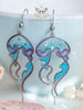 Handmade Stained glass inspired Jellyfish Earrings - 13th Psyche