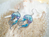 Handmade Stained glass inspired Jellyfish Earrings - 13th Psyche