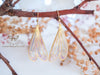 Handmade Stained glass inspired white dragonfly wing earrings - 13th Psyche