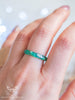 Handmade Turquoise Faceted Resin Ring with Silver Flakes - 13th Psyche