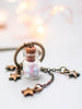 Handmade Tiny stars glass bottle pendant necklace - 13th Psyche
