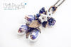 Handmade Real purple dried flowers orb bouquet necklace - 13th Psyche