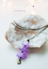 Handmade Long raw purple titanium crystal stone necklace - 13th Psyche