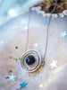 Handmade Galaxy inspired asteroid silver spinner necklace - 13th Psyche