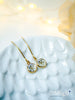 Handmade Gold snowflake stainless steel earrings - 13th Psyche