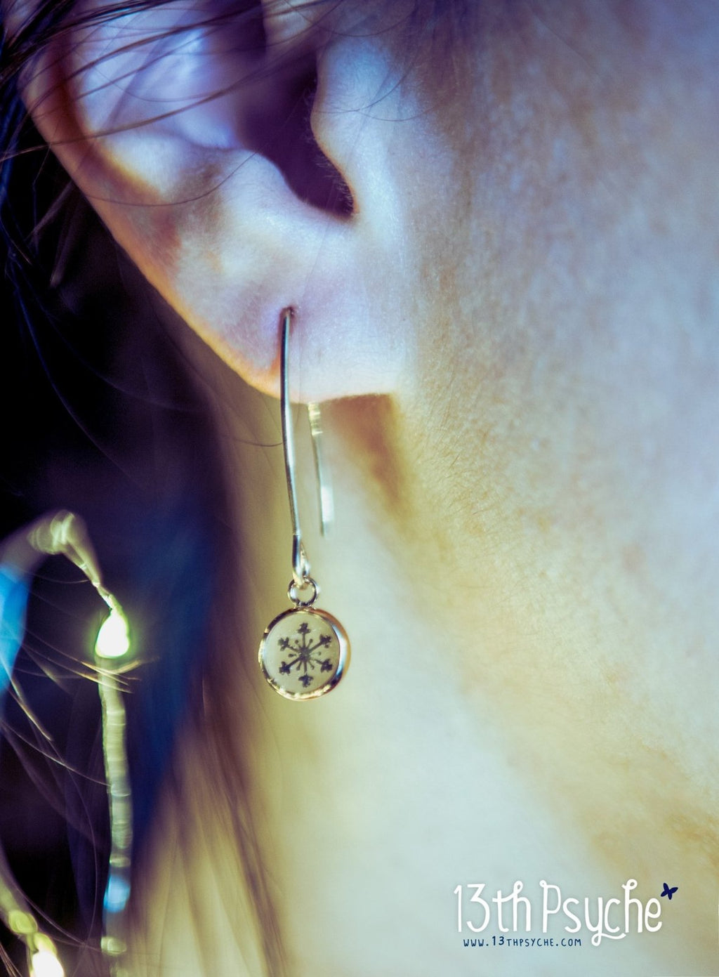 Handmade Gold snowflake stainless steel earrings - 13th Psyche