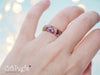 Handmade Dried pink heather flower resin ring - 13th Psyche
