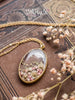 Handmade Real pink Ozothamnus flowers necklace - 13th Psyche