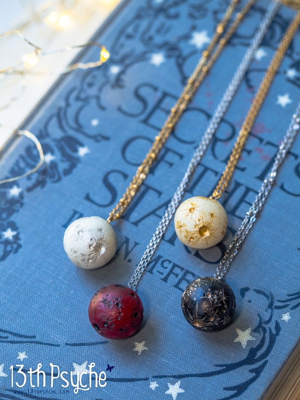 Handmade Resin Full moon necklace. Choose your style - 13th Psyche