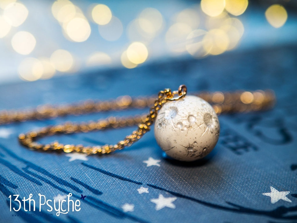 Handmade Resin Full moon necklace. Choose your style - 13th Psyche