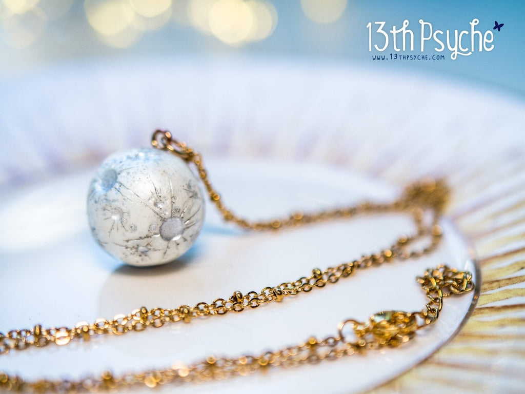 Handmade Resin Full moon necklace. Choose your style - 13th Psyche