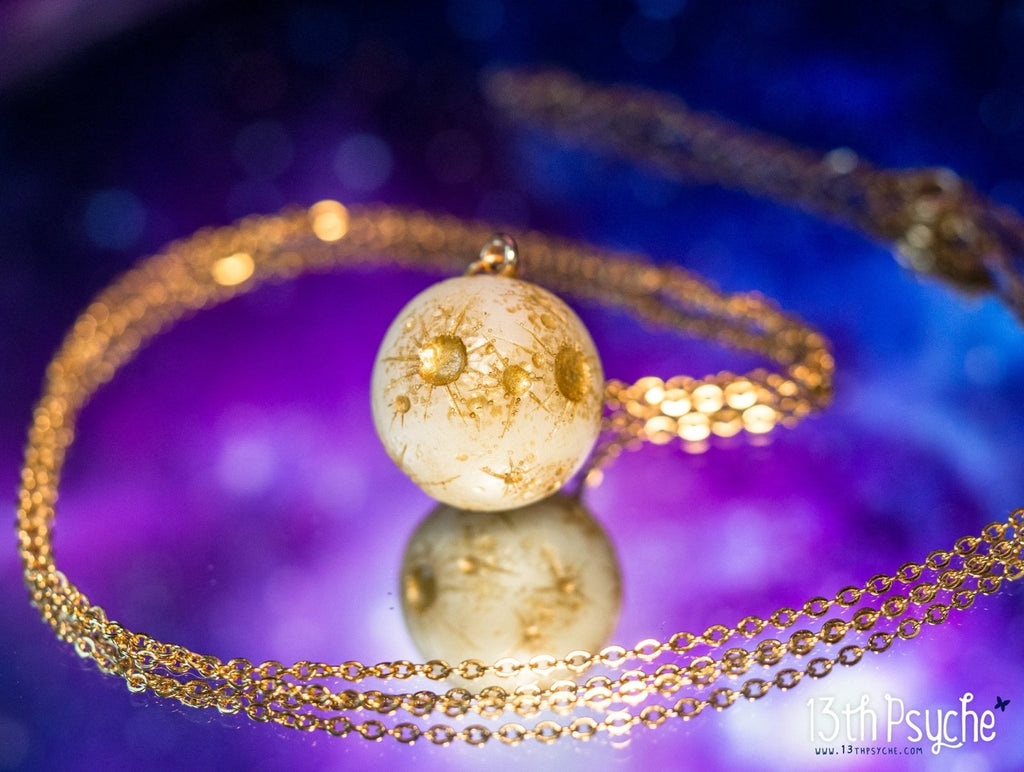 Handmade Resin Full moon necklace. Choose your style - 13th Psyche