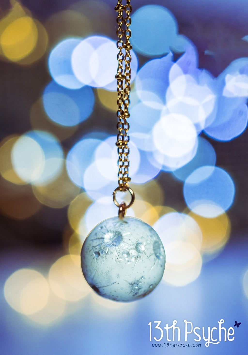 Handmade Resin Full moon necklace. Choose your style - 13th Psyche