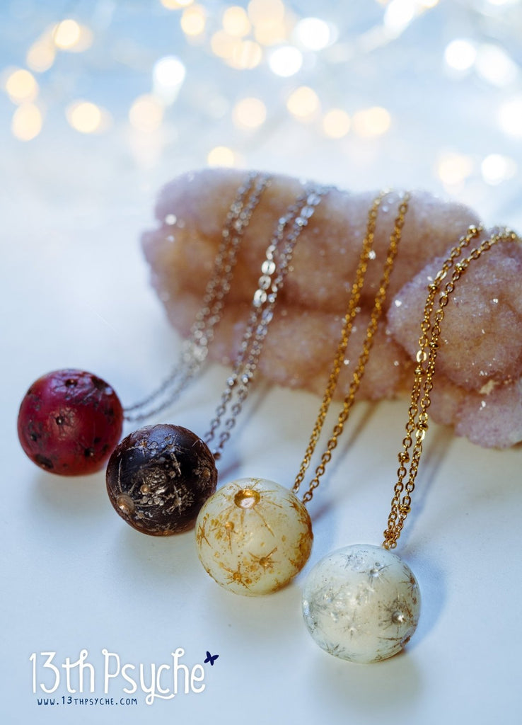 Handmade Resin Full moon necklace. Choose your style - 13th Psyche