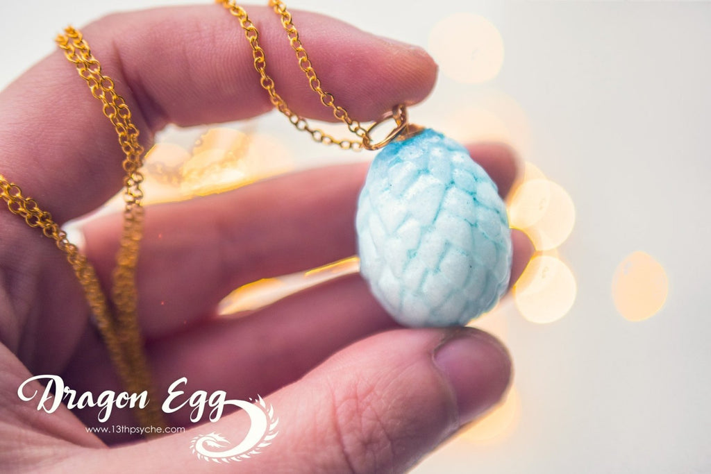 Handmade Resin dragon egg pendant necklace - 13th Psyche
