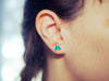 Handmade Stainless steel mini stud earrings, set of 3 - 13th Psyche