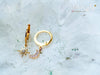Pendientes de aro de oro hechos a mano con luna y estrella de circonio cúbico - 13th Psyche