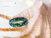 Handmade Real moss ocean ring, mermaid inspired ring - 13th Psyche