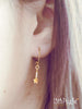 Handmade Cubic Zirconia shooting stars gold huggie hoop earrings - 13th Psyche