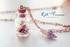 Handmade Gold shell bottle pendant necklace - 13th Psyche