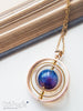 Handmade Galaxy planet spinner necklace - 13th Psyche