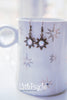 Handmade Winter inspired, snowflake dangle drop earrings - 13th Psyche