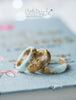 Handmade Clear and Pale blue faceted resin ring with gold flakes - 13th Psyche