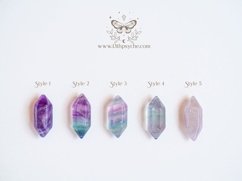 Handmade Bird claw and fluorite pendant necklace - 13th Psyche