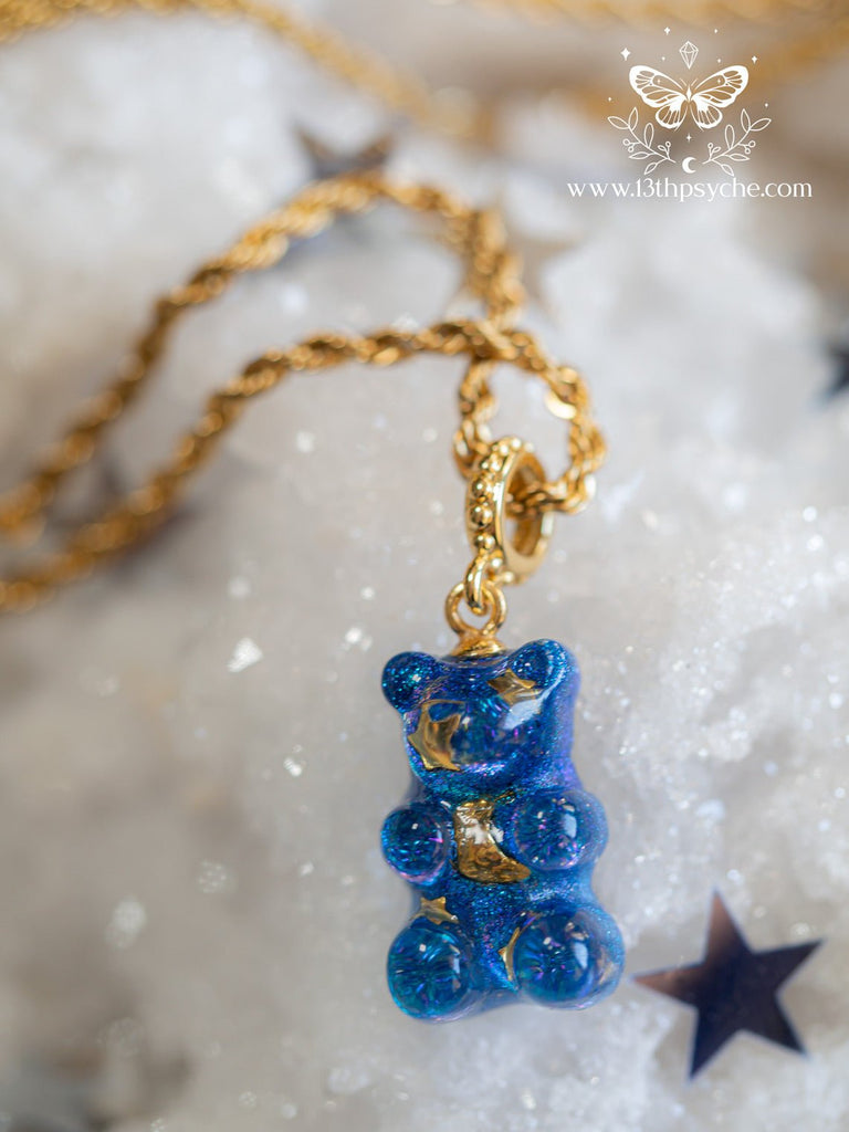 Handmade Celestial inspired Gummy bear Necklace - 13th Psyche