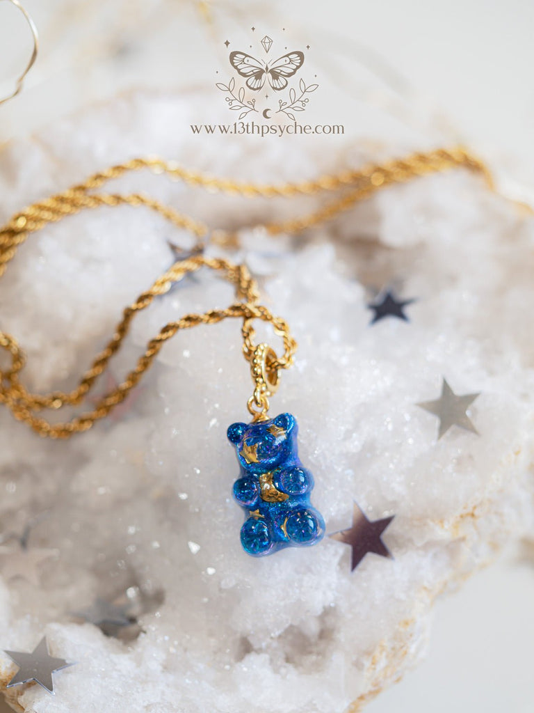 Handmade Celestial inspired Gummy bear Necklace - 13th Psyche