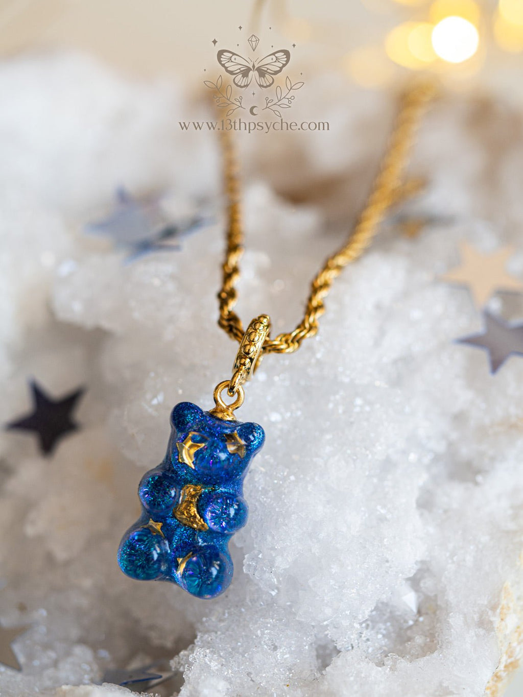 Handmade Celestial inspired Gummy bear Necklace - 13th Psyche