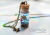 Handmade Ocean and golden fish Bottle pendant necklace - 13th Psyche