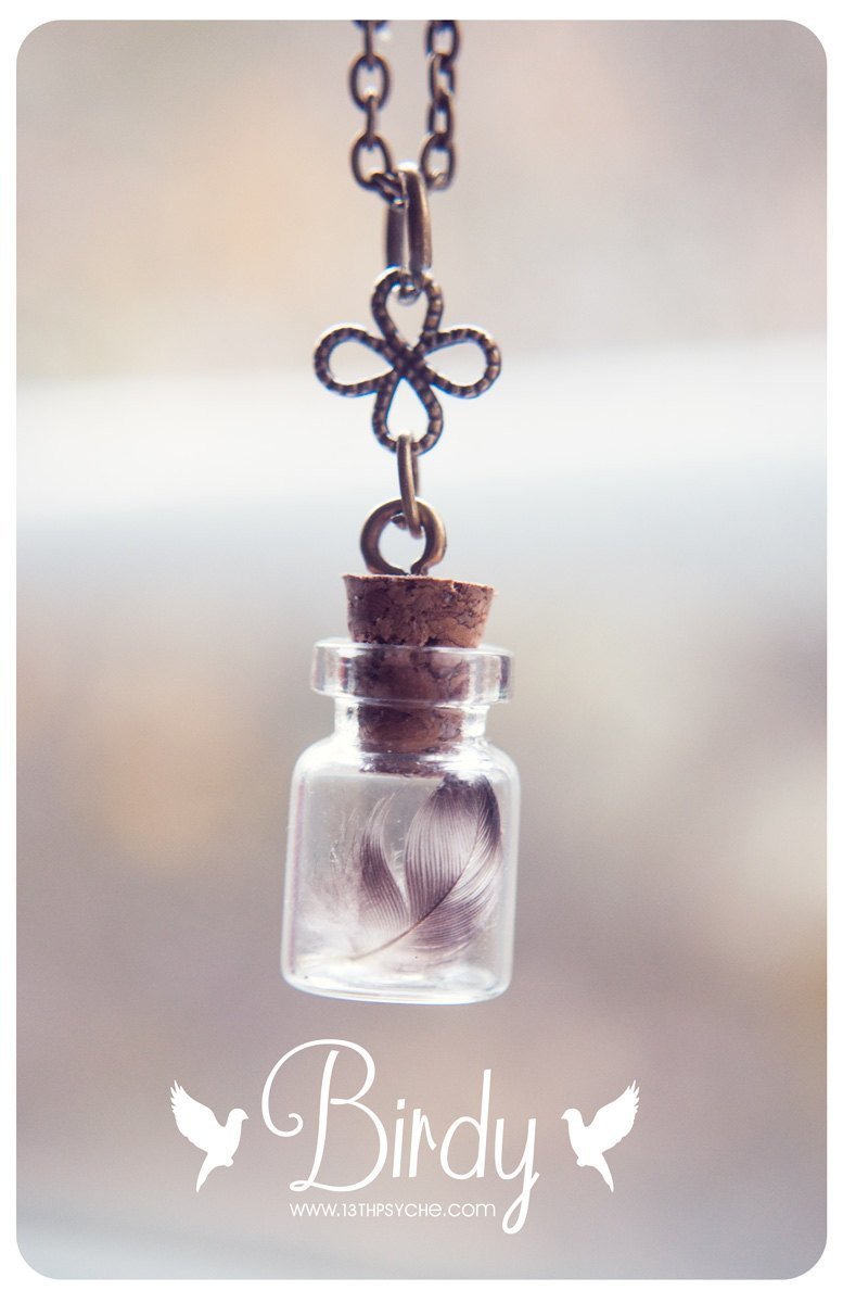 Tiny on sale vial necklace