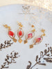 Handmade Real pressed flower petals resin earrings - 13th Psyche